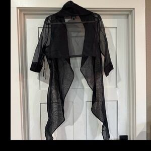 NWOT Adrianna Papell Sheer Black Sleek Cocktail Jacket